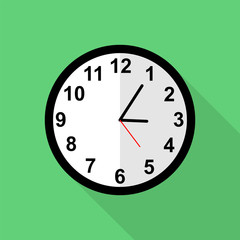 Classic clock icon, Five minutes past three o'clock