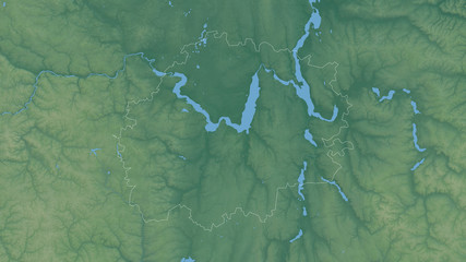 Ryazan', Russia - outlined. Relief