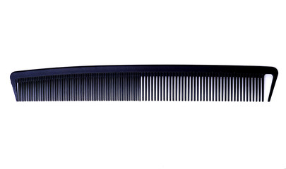 black hairbrush on a white background