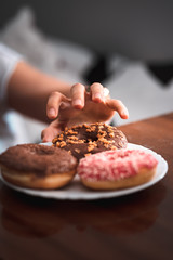 Sweet donut eating