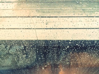 Full Frame Shot Of Wet Window
