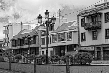  place landscapes with old historic tenements and streets in the former capital of the Spanish Canary Island Tenerife San Cristóbal de La Laguna
