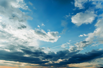 Fototapeta premium Blue sky and clouds with copy space