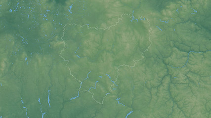 Smolensk, Russia - outlined. Relief