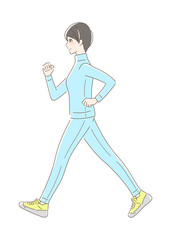 ウォーキングする女性