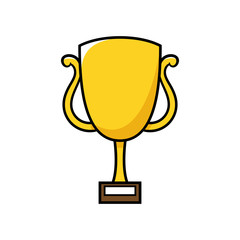 Vector Isolated Cartoon Trophy Illustration