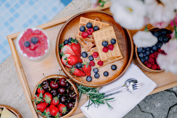 breakfast at the pool