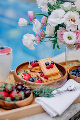 breakfast at the pool