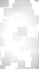 White abstract background. Misty backdrop with grey squares. 3D illustration