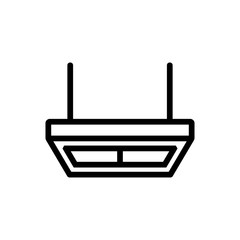 flat hoods for kitchen icon vector. flat hoods for kitchen sign. isolated contour symbol illustration