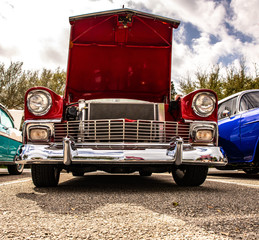 vintage red car