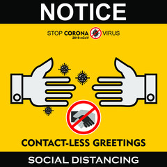 Do Not Contact, poster and Banner vector
