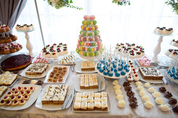 delicious candybar with a lot of sweets