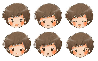 幼稚園児の顔セット1