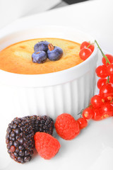 yogurt and blueberries
