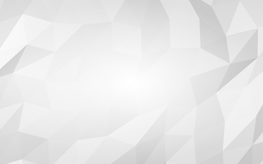 White abstract background. Lowpoly backdrop. Crumpled paper. 3D illustration