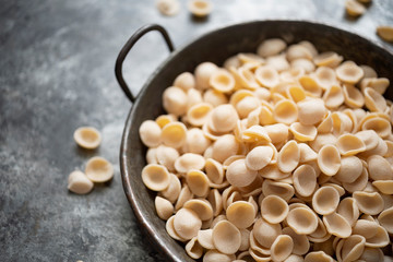 rustic dried italian orecchiette pasta