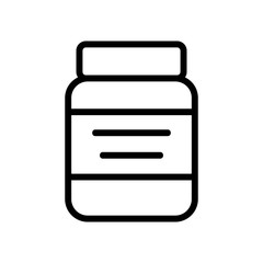 canned jar with wide lid icon vector. canned jar with wide lid sign. isolated contour symbol illustration