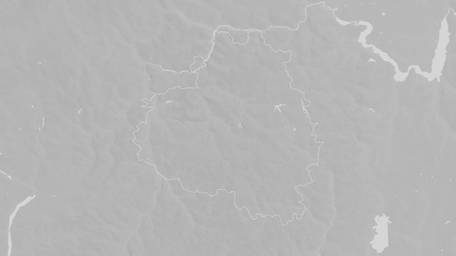 Tula, Russia - outlined. Grayscale