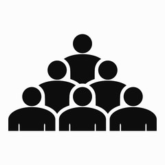 People group icon. Meeting of workers. Conference. Crowd. Vector icon.
