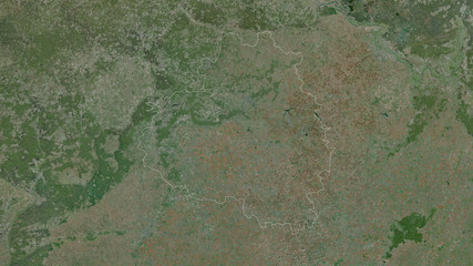 Tula, Russia - outlined. Satellite