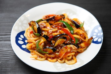 麻婆ナスうどん
