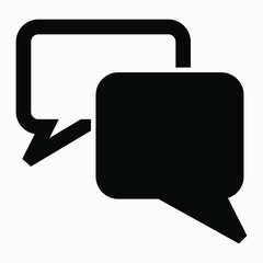 Fototapeta premium New chat icon. Correspondence between people. Communication in social networks. Illustration of isolated vector sign symbol.