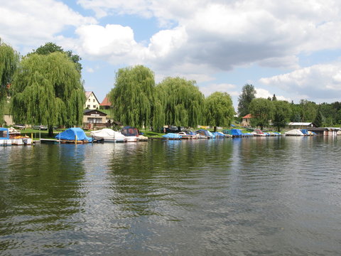 Hafen mit Booten in Templin in der Uckermark