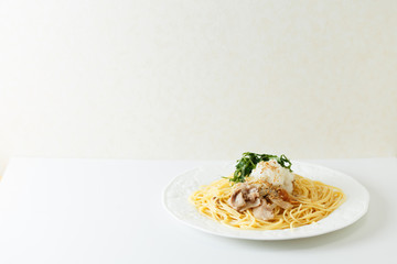 豚肉と大根おろしのパスタ