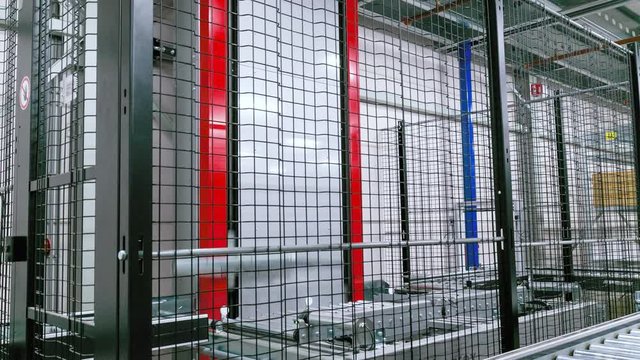 Timelapse of Machine inside Packaging Factory DHL