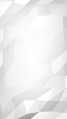 Obraz premium White abstract background. Lowpoly backdrop. Crumpled paper. 3D illustration