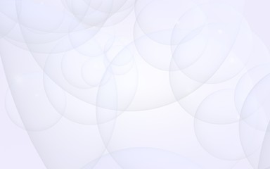 Abstract white background. Backdrop with light transparent bubbles. 3D illustration