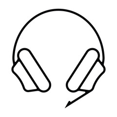 Headphones icon vector illustration photo