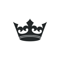 Crown graphic icon. Corona sign isolated on white background. Royal symbol. Vector illustration