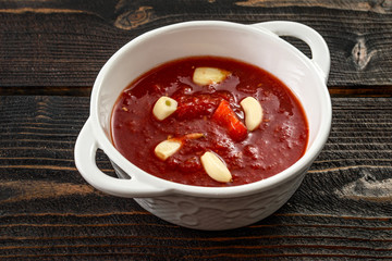 red hot chili sauce tomato and garlic
