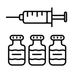 Vaccine icon vector illustration photo