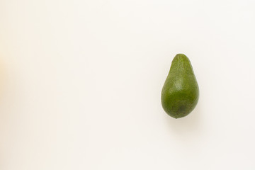 Fresh organic avocado isolated on a white background