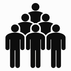 People group icon. Meeting of workers. Conference. Crowd. Vector icon.