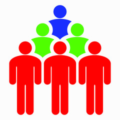 People group icon. Meeting of workers. Conference. Crowd. Vector icon.