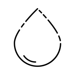 Water drop outline icon vector