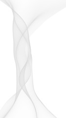 White abstract background. Fluttering white scarf. Waving on wind white fubric. 3D illustration