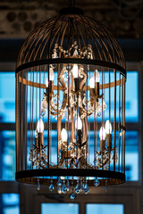 included chandelier in the cage