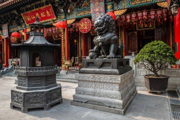 Bronze Dragon by the Main Hall, Wong Tai Sin Temple, Kowloon, Hong Kong