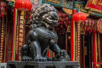 Bronze Dragon by the Main Hall, Wong Tai Sin Temple, Kowloon, Hong Kong