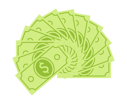 recommend clip art: Unfolded several dollar bills