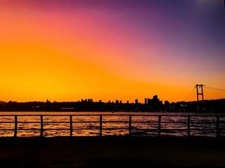 Obraz premium sunset in the city