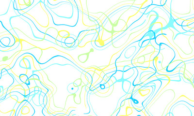 Fototapeta na wymiar Green blue and yellow curve wave line on white abstract background.