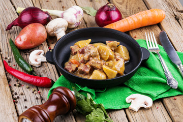 beef stew with potato and carrot