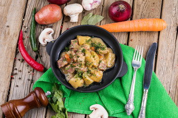 beef stew with potato and carrot