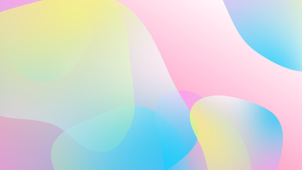 Abstract gradient geometric background. Fluid shapes and colorful graphic design.